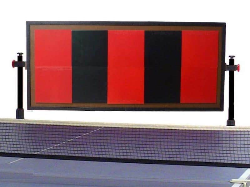 red and black table tennis return board