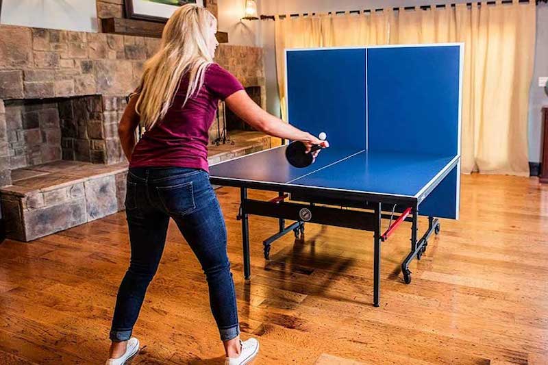 table tennis table in the playback position