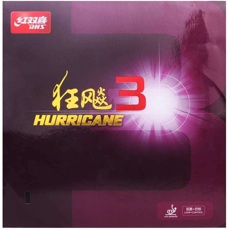 DHS Hurricane 3 Neo Table Tennis Rubbers – 2 Pieces, Red, 2.15mm Thickness, 40 Degree Hardness, Made In China