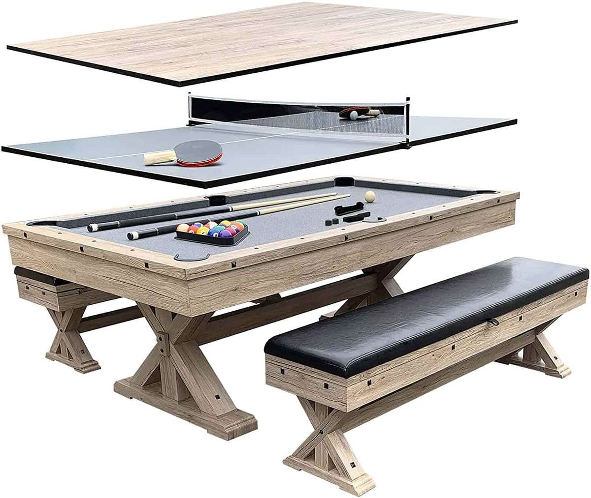 a pool table ping pong combo from freedom fun