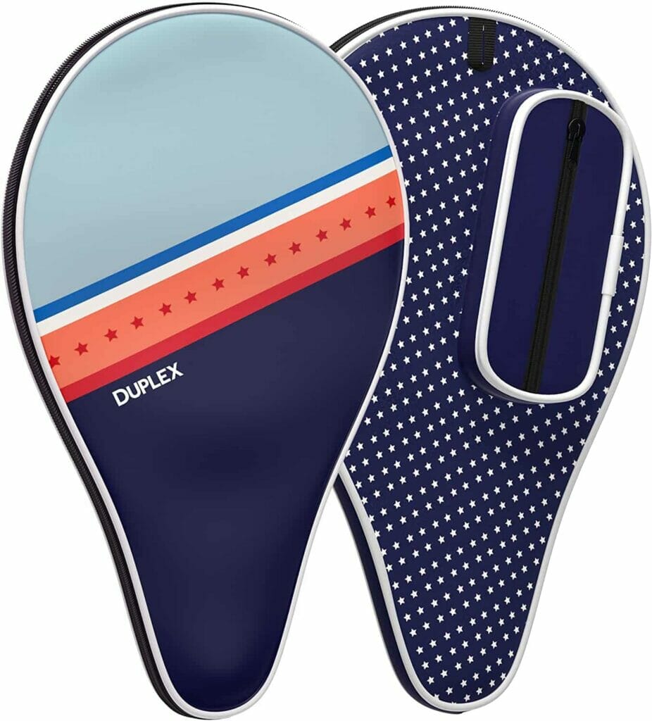 ping pong paddle case duplex