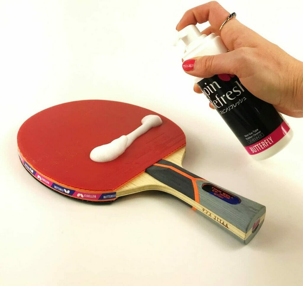 how to clean ping pong paddle