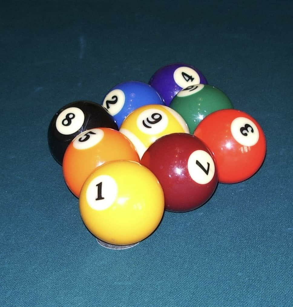 how to rack pool balls for nine-ball pool
