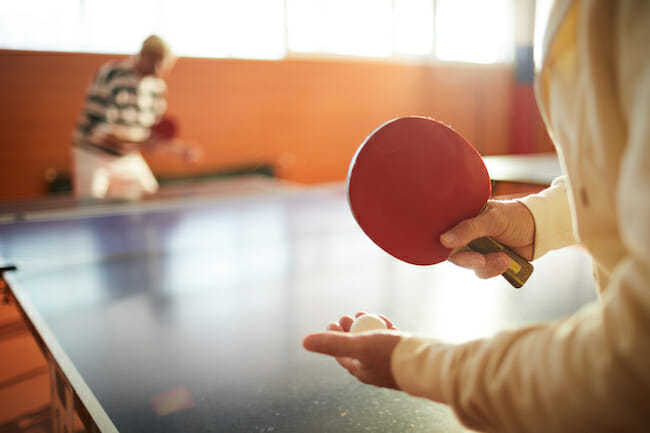 calories burned ping pong